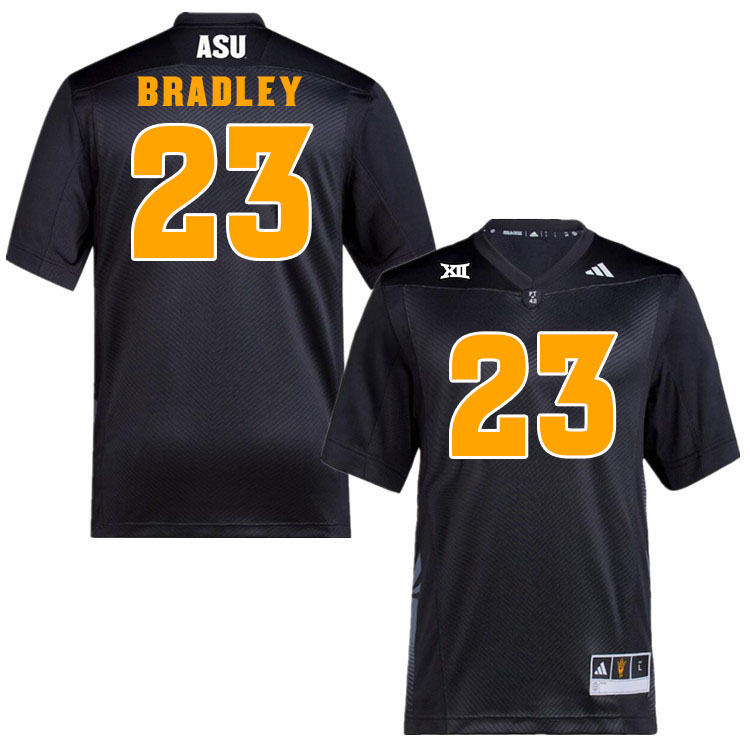 Men #23 Keontez Bradley Arizona State Sun Devils College Football Jerseys Stitched-Black